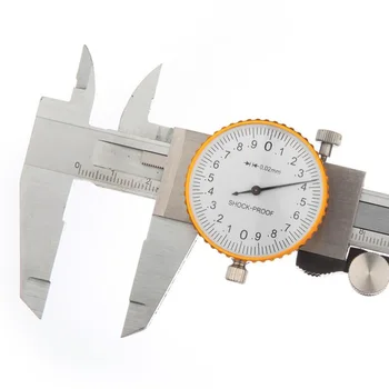 0-150mm Suportai Didelio Tikslumo Lentelė Vernier Suportas su Laikrodžių Dukart Būdas Smūgiams Kalibravimas, Matavimo Įrankiai