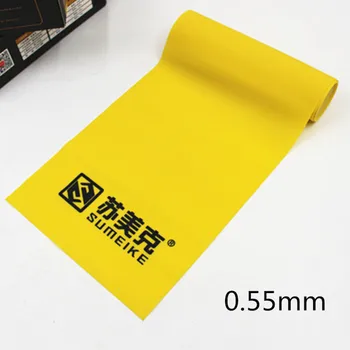 0.45-0,65 mm storio timpa gumos juosta vamzdis geltonos spalvos natūralaus latekso butas gumos juosta timpa katapulta