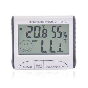 0-.70C LCD Skaitmeninis Oro Stoties Termometras su Drėgmėmačiu Patalpų Lauko Elektroninis Temperatūros Drėgmės Matuoklis Su Temp Zondas