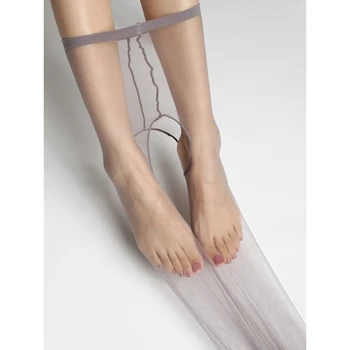 0D Vienas-Line Orotch Visiškai Skaidri Atviro Šakumo Kojinės Moterims plonas Ultra-Plonas Pėdkelnės Kojų Skaidrus Kūno Spalvos Pantyhos