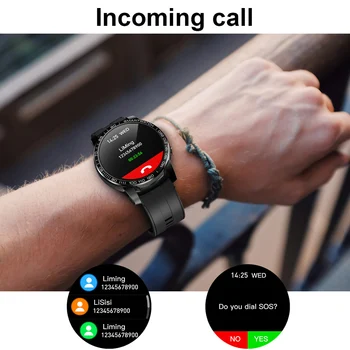 1.3 Colių Full Touch Screen Smart Watch Vyrų Širdies ritmo Monitorius 