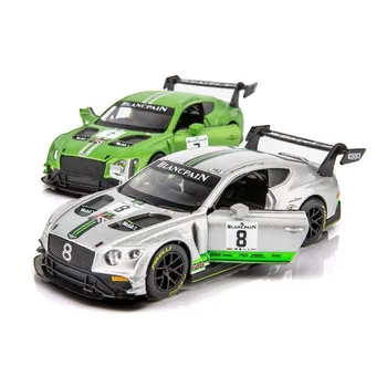 1:32 Continetal GT3 Lenktynių Automobilių Lieti Modeliai Diecast Žalia Miniatiūriniai Transporto priemonės Speedway 