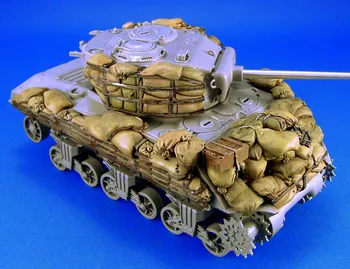 1/35 Mastelis Unpainted Dervų Rinkinys Sandbag Šarvai už antrojo pasaulinio KARO Sherman M4A3 (neapima BAKAS)