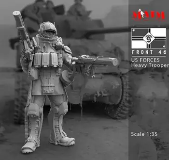 1/35 Trooper kariai modernus stovas Derva Modelis Miniatiūriniai pav Unassembly Unpainted