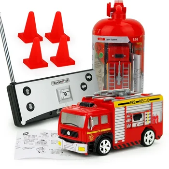 1:58 Nuotolinio Valdymo Fire Truck Žaislai, RC Sunkvežimių gaisrinė mašina Juguetes Gaisrininkas Sam Transporto priemonių, Automobilių, Muzikos, Šviesos, Kietas Žaislai, Dovanos Vaikams