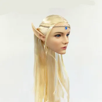 1/6 Masto Elf Karalienė Emma Galvos Skulptūra Ausis Moterų Kareivis Galvos Drožyba Modelis 12in Phicen Tbleague Lėlės Veiksmų Pav.