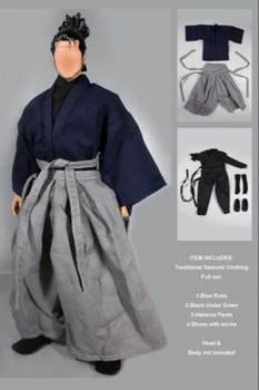 1:6 masto Japonijos tradicinių senovės Samurajų vyrų žmogus berniukas kareivis drabužių rinkiniai modelis tinka 12