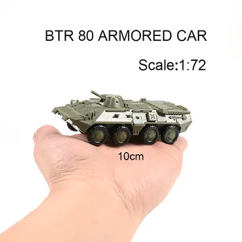 1:72 M35 Sunkvežimių Sovietų BTR 80 Ratinių Šarvuotos Transporto priemonės, Gumos-nemokamai Asamblėjos Modelis Karinės Žaislas Automobilis