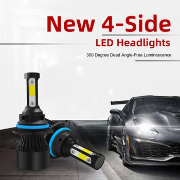 1 Pora 36W 6000K LED Žibintų Aukšto artimąsias COB Lemputės, Automobilių Hi/Lo Priekį Lemputę