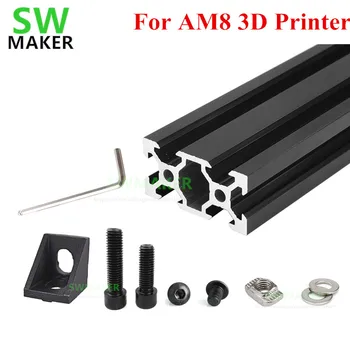 1 set AM8 3D Spausdintuvas Aliuminio Metalo Štampavimo Profilio Rėmas su Riešutų Varžtas Atramos Kampas Anet A8 3D spausdintuvo dalys