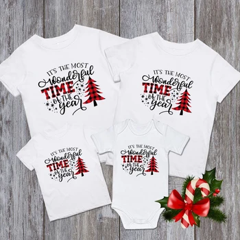 1 Vnt 2020 Kalėdų Šeimos derinti Drabužius, Tai pats nuostabiausias Metų Laikas Kūdikių Romper Vaikiški marškinėliai Mama ir Tėtis Tees