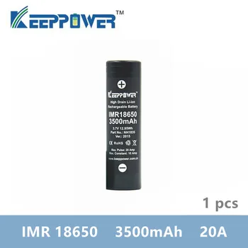 1 vnt Keeppower IMR 18650 baterija IMR18650 3500mAh), 3,7 V max 20A išlydžio aukšto maitinimo baterijos NH1835 lašas laivybos originalas