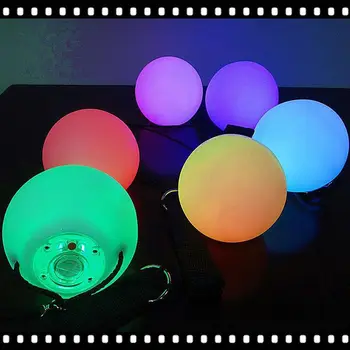 1 vnt RGB švyti vertus rekvizitai etapo rezultatų šaliai, aksesuarai LED LV mesti kamuoliukus pilvo šokio kamuolius, pilvo šokių