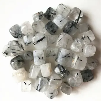 10-20mm Gamtos Juodi Plaukai Kvarcas Rutilated Crystal Cube Gijimą, Kristalai Reiki Natūralus Kvarco Kristalai 100g
