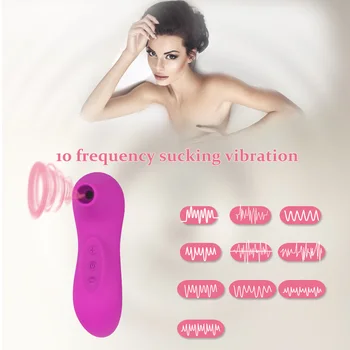 10 Dažnio Impulsų Čiulpti Vibratorius Laižyti Klitorio Suaugusiųjų Masturbator Spenelių Massager Įkrovimo Cunnilingus Sekso Žaislai Moteris