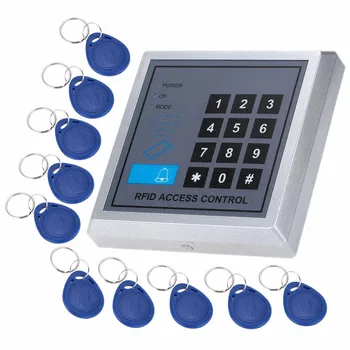 10 RFID žymes klaviatūra 125KHZ Elektros Vartų, Durų Užraktas Saugus Elektros metalinis Užraktas Elektroninės Durų Spyna, Video Domofonas