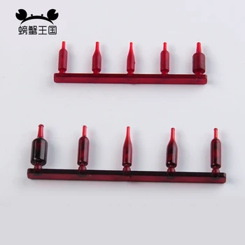 10 rinkiniai, 1:20 1:25 1:30 Plastiko amatų mini netikrą raudono vyno butelis taurės namų puošybai miniatiūriniai modelis 