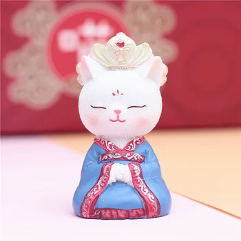 10 skirtingų atrodo retro imperatorius katė hanfu cute kačių aklas lauke Valentino dovana berniukas mergaitė žaislas, automobilių apdailos purtant galvą apdaila