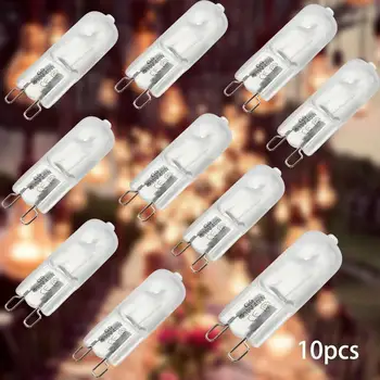 10 vienetų šiltai balta matinė G9 2800K-3000K halogeninė lempa 40w Gyvenimą, apie 50.000 valandų