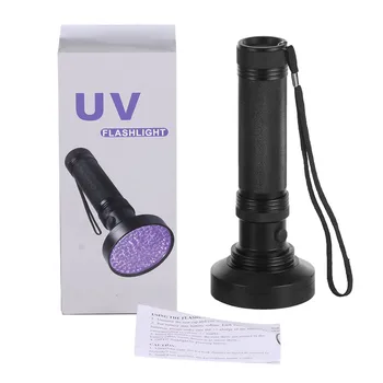 100 LED UV Žibintuvėlis Žibintuvėlis Šviesos Juodos Šviesos 395nm Ultravioletinės Lempos Detektorius, Skirtas Šunų Šlapimo Naminių gyvūnų Dėmes Ir Lova Klaida