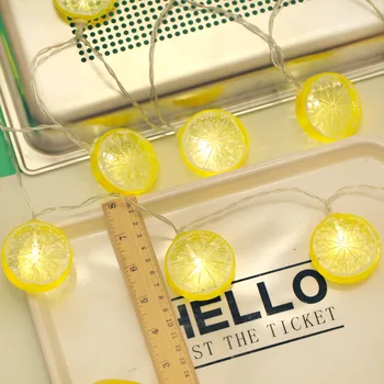 100 Led Šiltai Balta Naujovė Citrinos Formos Atostogų String Šviesos diodų (LED) Kalėdų Vakarėlį Kūdikio Miegamasis Apdailos Lauko Apšvietimo Lempos