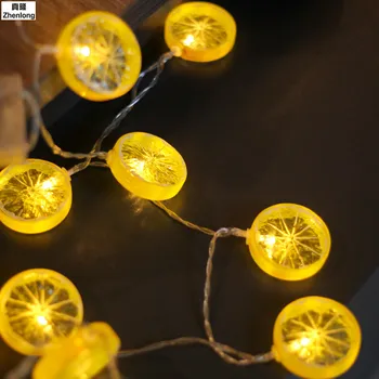 100 Led Šiltai Balta Naujovė Citrinos Formos Atostogų String Šviesos diodų (LED) Kalėdų Vakarėlį Kūdikio Miegamasis Apdailos Lauko Apšvietimo Lempos