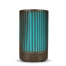 100ml Oro Drėkintuvas medienos Tuščiavidurio cilindro Elektros eterinio Aliejaus Aromatas, Oro Difuzorius su 7 spalvų LED nakties šviesos namuose