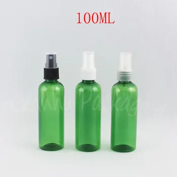 100ML Žalia Apvalios Pečių Plastikinio Butelio , 100CC Tuščias Kosmetikos Konteinerių , Losjonas / Tonerio Kelionės Pakuočių Buteliukas