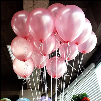 100vnt 10inch gimtadienio balionai шарики Lateksiniai balionai Aukso pink Pearl Vestuves balionas Baby shower vaikams, žaislai, oro kolbų