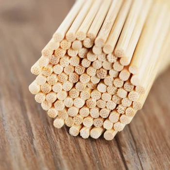 100vnt 50cm*5mm Bambuko Vėrinukai Vienkartiniai Natūralios Medinės GRILIS Iešmo Medienos Stick GRILIS Priedai Baras Šalies Restoranų Indai