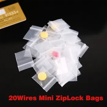 100vnt/Daug 20 Laidų, Mini Zip Lock Bags Tirštėti Plastikiniai Pakavimo Maišeliai Nedidelis Plastikinis Užtrauktukas Maišelį Aukštos Kokybės Skaidrus Maišelis