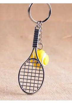 100vnt/daug fedex greitai Mielas Sporto Mini teniso Keychain vyras moteris teniso paketų prižiūrėtojų raktinę Sporto Key Chain