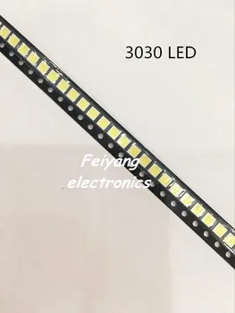 100VNT Didelės Galios SMD LED 1W 3V Šalta Balta 3030 LED Diodų LCD foninis apšvietimas Apšvietimo Televizijos Apšvietimu Atgal-šviesos diodų (LED) TV Apšvietimas