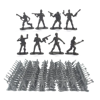 100VNT Plastiko Kareivis Modelis antrojo Pasaulinio Karo 4.5 cm, Karys, Karine Mokymosi Švietimo Žaislų Rinkinys Vaikams