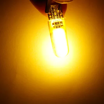 100vnt T10 W5W silikono Atveju 12 Žetonų COB LED WY5W 501 Automobilių Pleišto Interjero Dome Skaitymo Šviesos Auto Stovėjimo Lemputes Ruožtu Pusėje Lempos