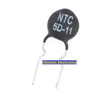 100vnt Thermistor NTC5D-11 5D-11 5D11 11MM Skersmens Neigiamos Temperatūros koeficientas