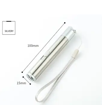 100vnt USB Žibintuvėlis Įkraunamas LED Žibintuvėlis atsparus Vandeniui Mini Žibintuvėlis Rašiklio Formos Flash Šviesos Lempos SN3367