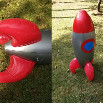 103*28cm Vaikai Pripučiamų Žaislų Inflable Raudona Raketa Raketa Etape Gimtadienio Apdailos Rekvizitai Pripučiami Žaislai Vaikams