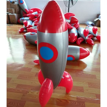 103*28cm Vaikai Pripučiamų Žaislų Inflable Raudona Raketa Raketa Etape Gimtadienio Apdailos Rekvizitai Pripučiami Žaislai Vaikams