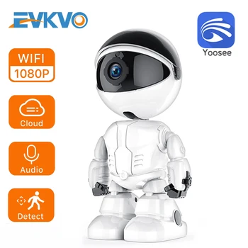 1080P Protingas Robotas Kamera HD IP vaizdo Kamera WiFi Kamera, Wireless Baby Monitor Judesio Aptikimo Naktinio Matymo Saugumo Kameros YOOSEE APP