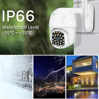 1080P PTZ Garso WiFi IP Camera 4x Zoom Auto Stebėjimo 23 IR LED Lauko Debesys Saugojimo Judesio Aptikimo Stebėjimo kamerų