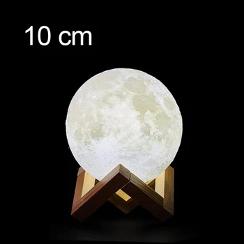 10CM 3D Spausdinimo Mėnesiena Lempos Raštinės reikmenys Nustatyti Įkrovimo USB LED Jutikliniu Jungikliu Mėnulio Šviesos Spalvinga Naktį, Vaikų Gimtadienio Dovanos