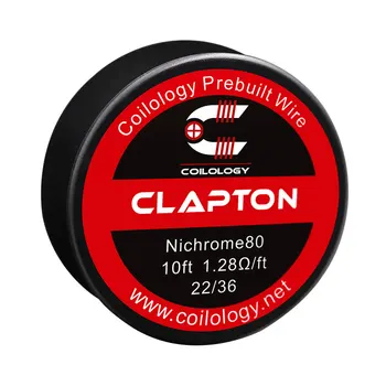 10FT Coilology Clapton Ritės Vielos Tri-Core Lydyto Clapton Ritės Vielos Lydyto Clapton iš anksto sukompiliuotų Ritės Vielos RTA Bakas RPN Purkštukai