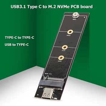 10Gbps USB 3.1 C Tipo su M. 2 NVMe Klavišą M PCB Lenta Išorės SSD Atveju nereikia Vairuoti