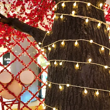 10M 100 Led LED Kamuolys String Šviesos, lauko, patalpų Kalėdų, Vestuvių Apdailos Lauko Girliandos