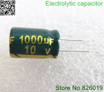 10v 1000uf 8*12 aukšto dažnio žemo impedanso aliuminio elektrolitinių kondensatorių 1000uf 10v 20%