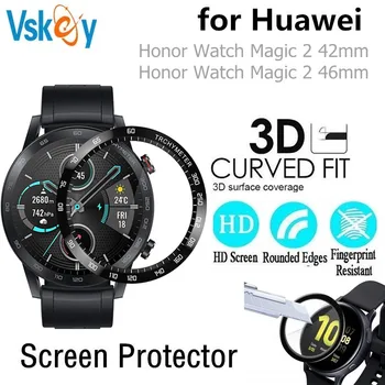 10VNT 3D Išlenkti Soft Screen Protector for Huawei Honor Žiūrėti Magic 2 42mm & 46mm Visišką Apsauginės Plėvelės (Be Stiklo)