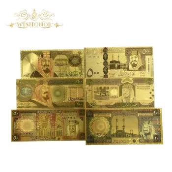 10vnt/daug populiariausi Už Saudo Arabija Banknotų 100 Arabų Banknotų į 24K Auksu Sąskaitas Už Namų Apdailos Ir Surinkimo