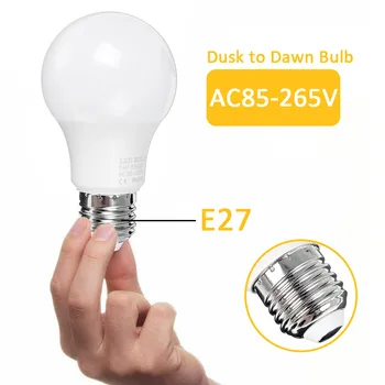 10VNT E27 LED Lempa Lempa 9W 6500K Vaiskiai Balta Jokio Mirgėjimo 60x112mm AC85-265V Stalo Lempa 