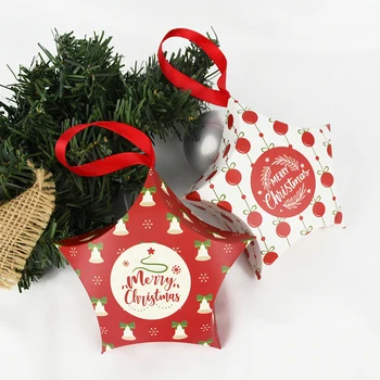 10vnt Kalėdų Dovanų Dėžutes, Santa Claus Saldainių Dėžutė Žvaigždės Formos Linksmų Kalėdų Dėžės, Krepšiai Namuose Naujųjų Metų Kalėdų Dekoro Dovanos Vaikams